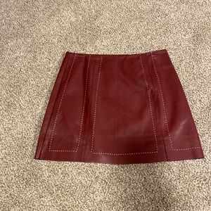 Vici - red leather mini skirt